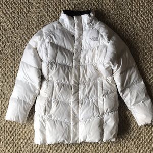 Girls North Face Medium White Jacket